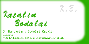 katalin bodolai business card